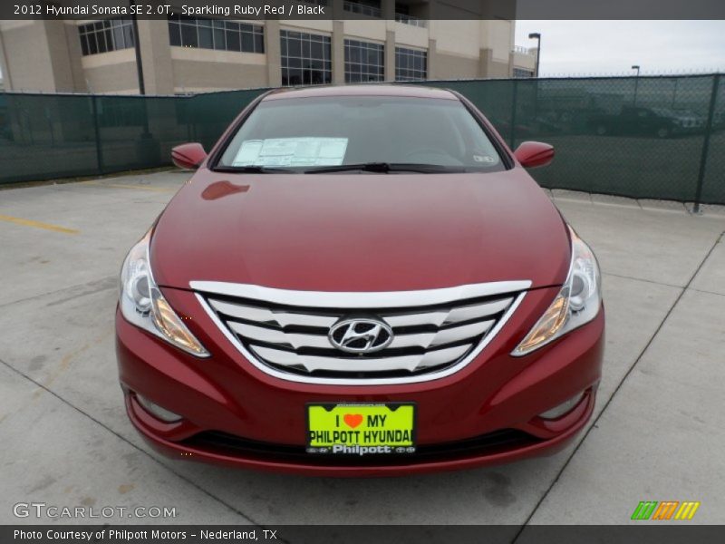 Sparkling Ruby Red / Black 2012 Hyundai Sonata SE 2.0T