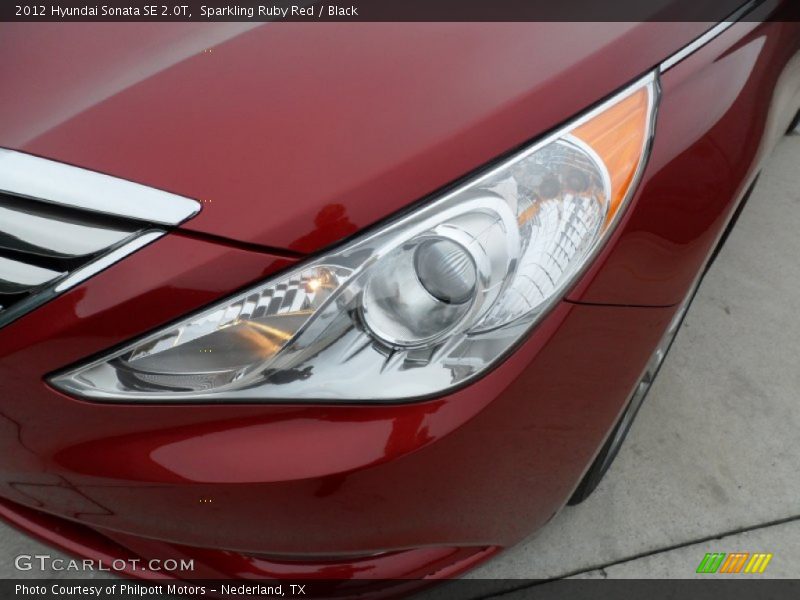 Sparkling Ruby Red / Black 2012 Hyundai Sonata SE 2.0T