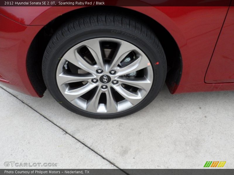 Sparkling Ruby Red / Black 2012 Hyundai Sonata SE 2.0T