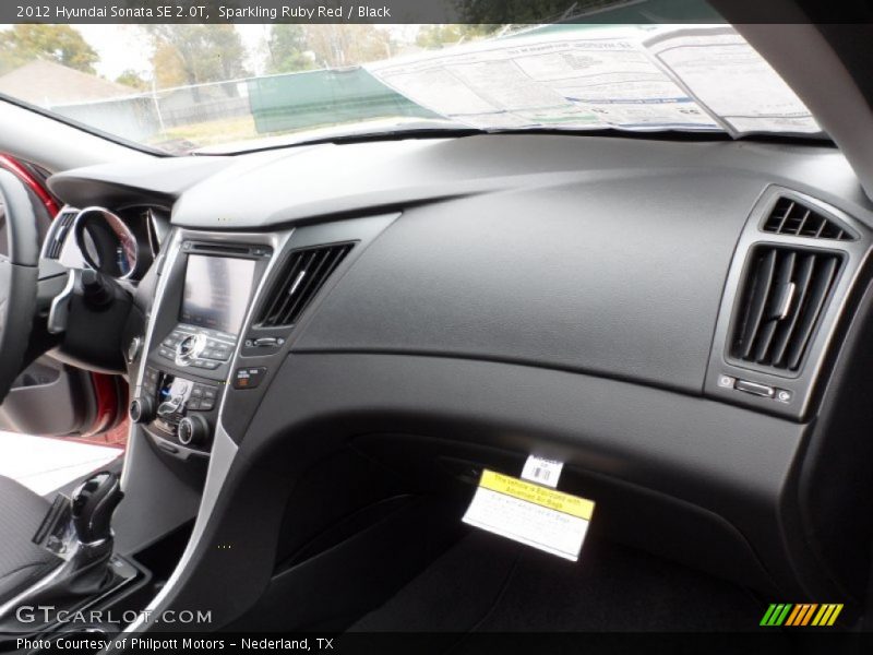 Sparkling Ruby Red / Black 2012 Hyundai Sonata SE 2.0T