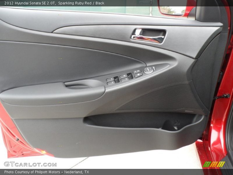 Sparkling Ruby Red / Black 2012 Hyundai Sonata SE 2.0T