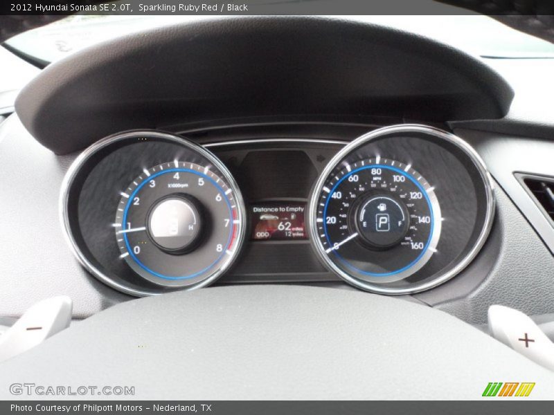 Sparkling Ruby Red / Black 2012 Hyundai Sonata SE 2.0T