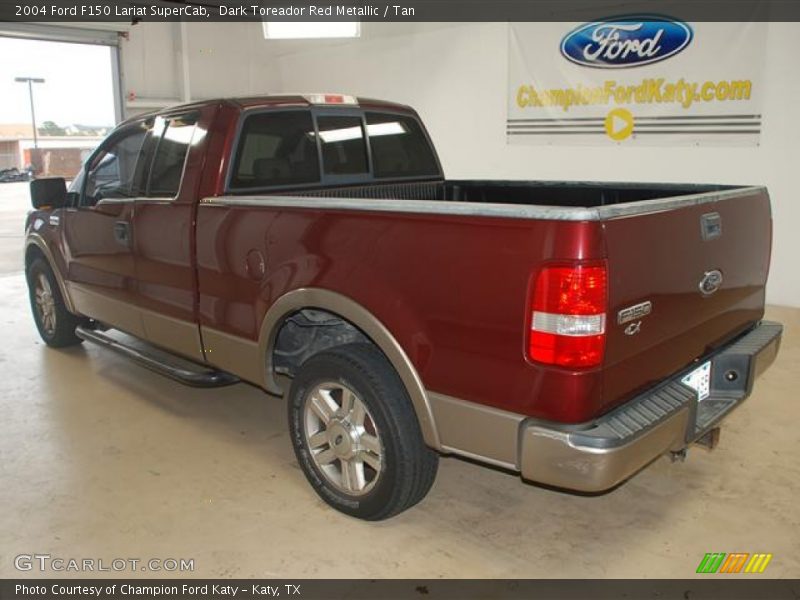 Dark Toreador Red Metallic / Tan 2004 Ford F150 Lariat SuperCab