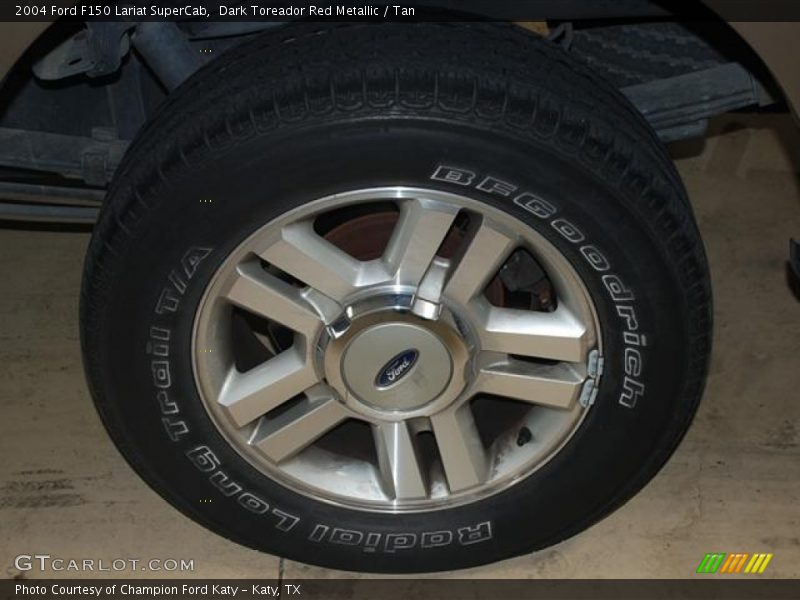 Dark Toreador Red Metallic / Tan 2004 Ford F150 Lariat SuperCab