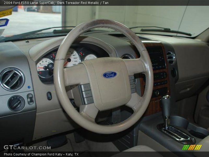 Dark Toreador Red Metallic / Tan 2004 Ford F150 Lariat SuperCab