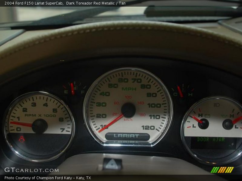 Dark Toreador Red Metallic / Tan 2004 Ford F150 Lariat SuperCab
