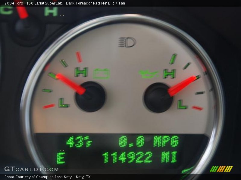 Dark Toreador Red Metallic / Tan 2004 Ford F150 Lariat SuperCab