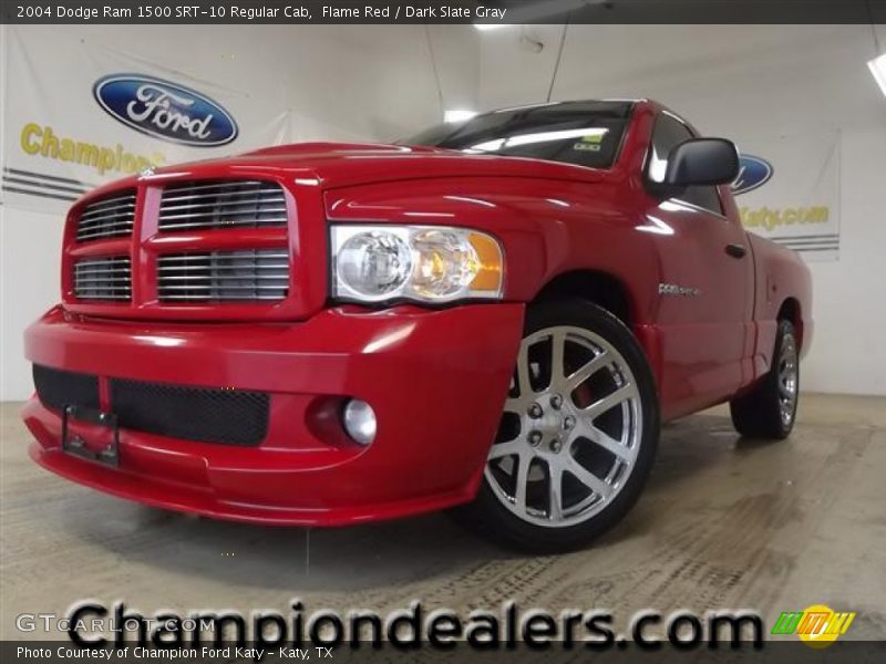 Flame Red / Dark Slate Gray 2004 Dodge Ram 1500 SRT-10 Regular Cab