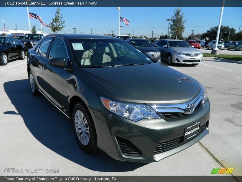 Cypress Green Pearl / Ivory 2012 Toyota Camry LE