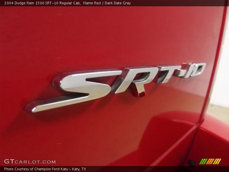 Flame Red / Dark Slate Gray 2004 Dodge Ram 1500 SRT-10 Regular Cab