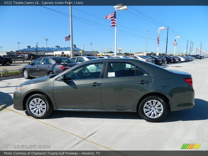 Cypress Green Pearl / Ivory 2012 Toyota Camry LE