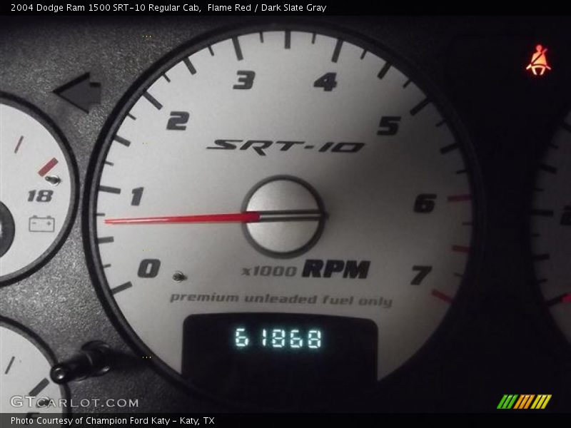Flame Red / Dark Slate Gray 2004 Dodge Ram 1500 SRT-10 Regular Cab