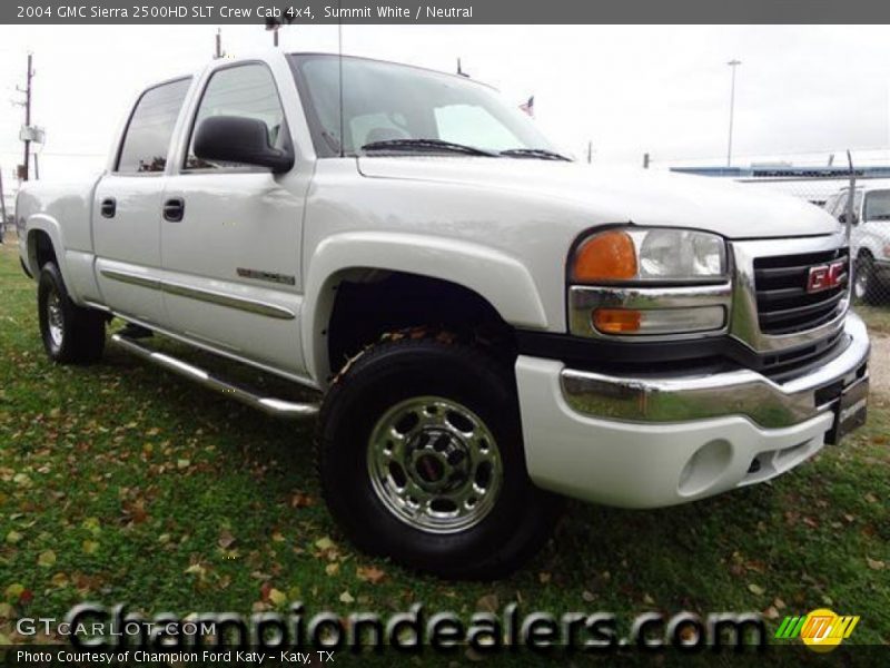 Summit White / Neutral 2004 GMC Sierra 2500HD SLT Crew Cab 4x4