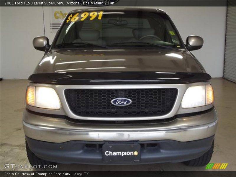 Arizona Beige Metallic / Tan 2001 Ford F150 Lariat SuperCrew