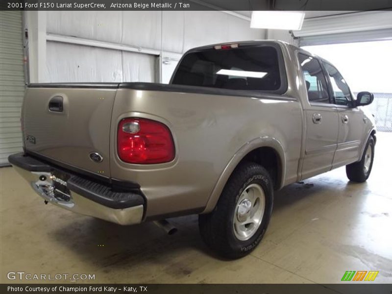 Arizona Beige Metallic / Tan 2001 Ford F150 Lariat SuperCrew
