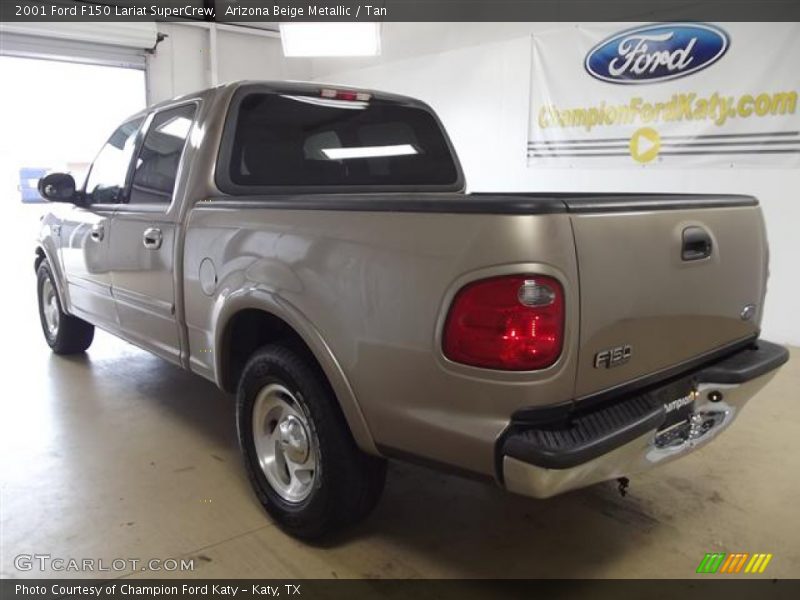 Arizona Beige Metallic / Tan 2001 Ford F150 Lariat SuperCrew