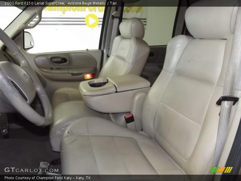 Arizona Beige Metallic / Tan 2001 Ford F150 Lariat SuperCrew