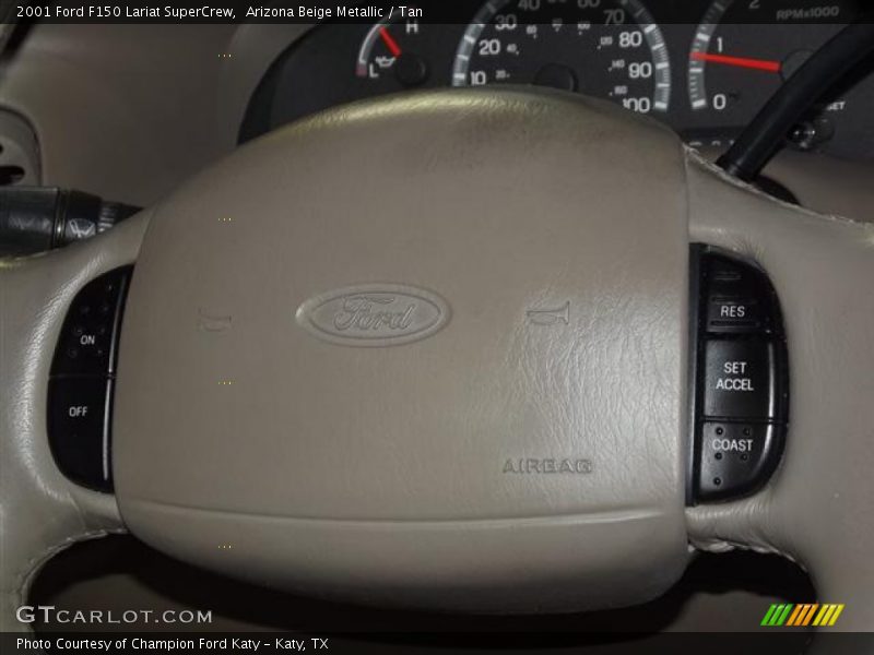 Arizona Beige Metallic / Tan 2001 Ford F150 Lariat SuperCrew