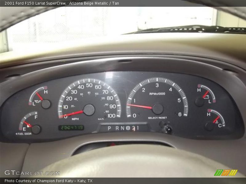 Arizona Beige Metallic / Tan 2001 Ford F150 Lariat SuperCrew