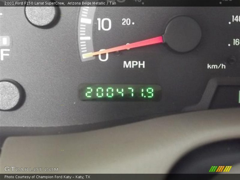 Arizona Beige Metallic / Tan 2001 Ford F150 Lariat SuperCrew