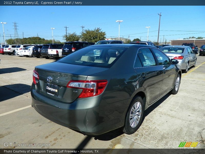 Cypress Green Pearl / Ivory 2012 Toyota Camry LE