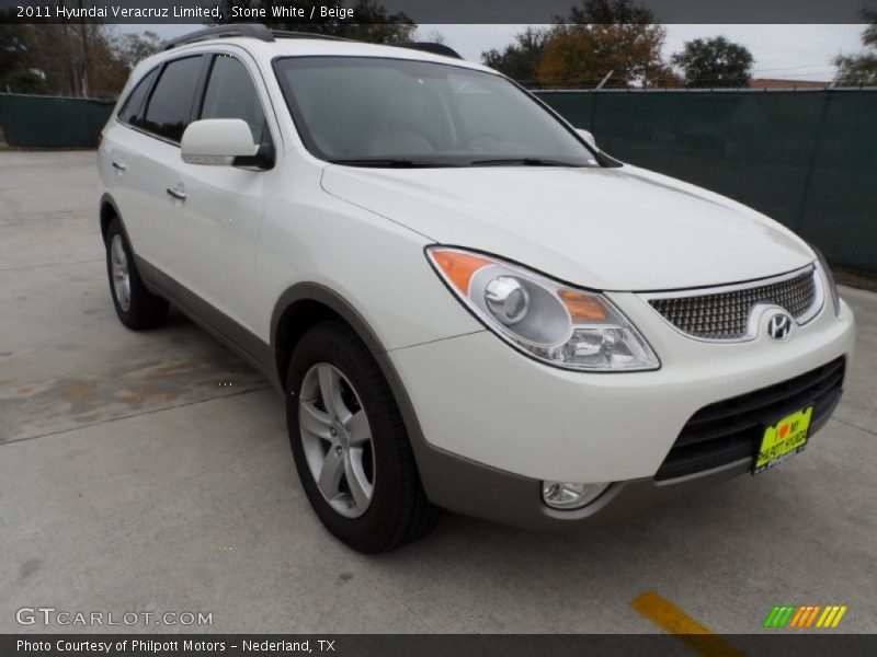 Stone White / Beige 2011 Hyundai Veracruz Limited