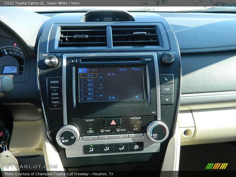Super White / Ivory 2012 Toyota Camry LE
