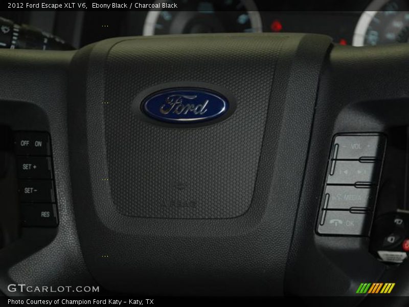 Ebony Black / Charcoal Black 2012 Ford Escape XLT V6