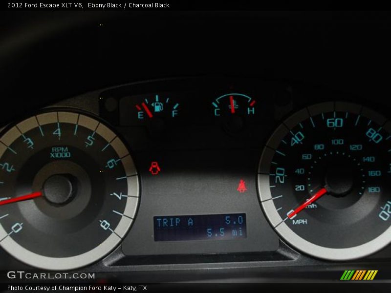 Ebony Black / Charcoal Black 2012 Ford Escape XLT V6
