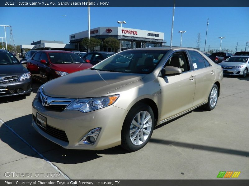Sandy Beach Metallic / Ivory 2012 Toyota Camry XLE V6