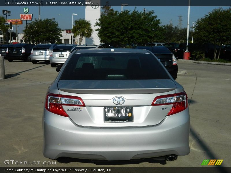 Classic Silver Metallic / Black 2012 Toyota Camry SE