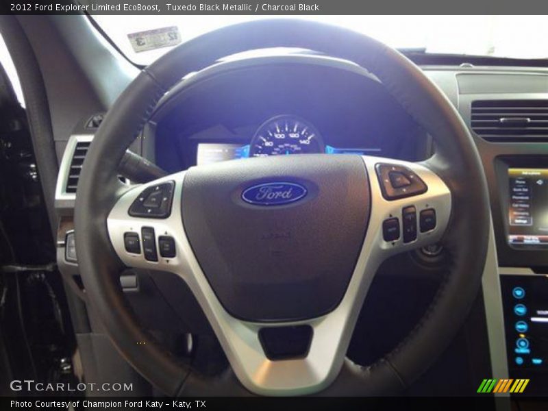 Tuxedo Black Metallic / Charcoal Black 2012 Ford Explorer Limited EcoBoost