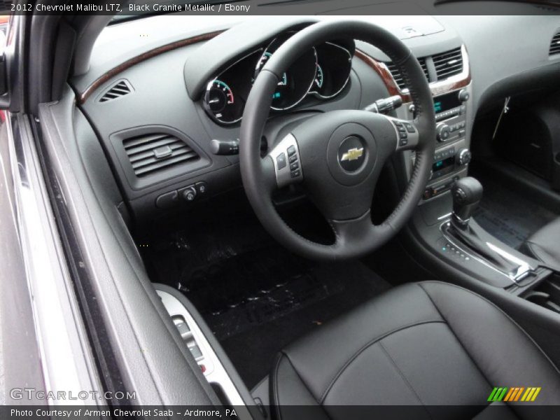 Black Granite Metallic / Ebony 2012 Chevrolet Malibu LTZ