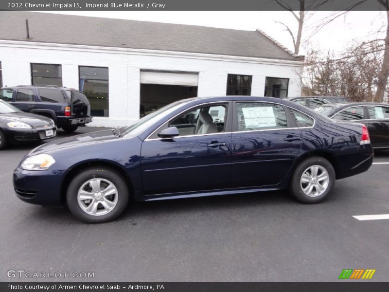 Imperial Blue Metallic / Gray 2012 Chevrolet Impala LS
