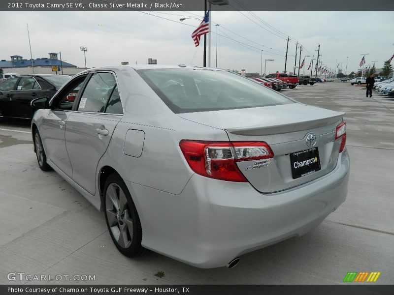 Classic Silver Metallic / Black/Ash 2012 Toyota Camry SE V6