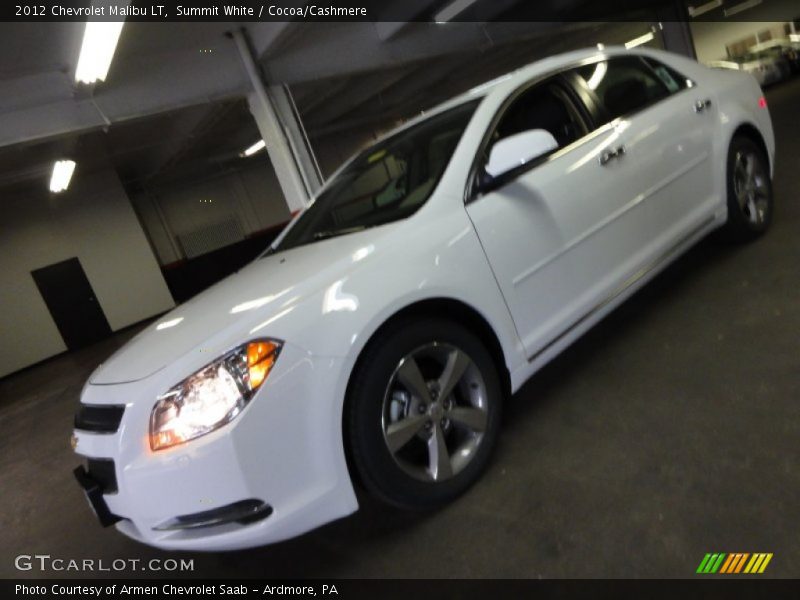 Summit White / Cocoa/Cashmere 2012 Chevrolet Malibu LT