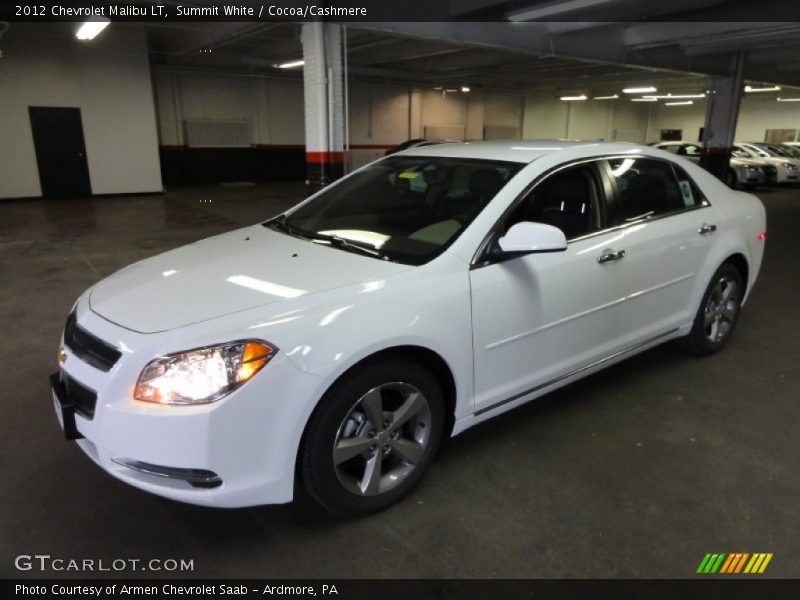 Summit White / Cocoa/Cashmere 2012 Chevrolet Malibu LT