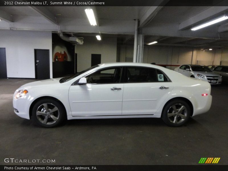 Summit White / Cocoa/Cashmere 2012 Chevrolet Malibu LT