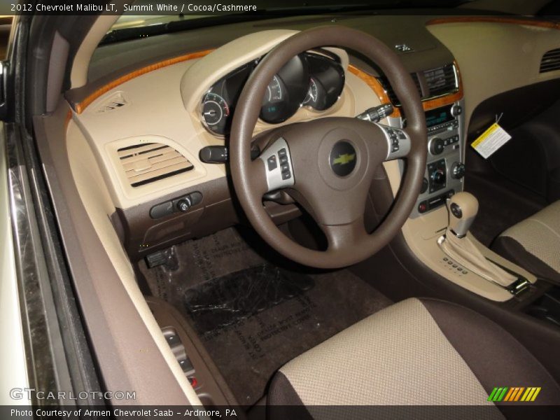 Summit White / Cocoa/Cashmere 2012 Chevrolet Malibu LT