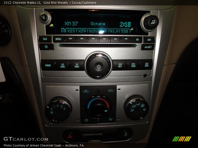 Gold Mist Metallic / Cocoa/Cashmere 2012 Chevrolet Malibu LS