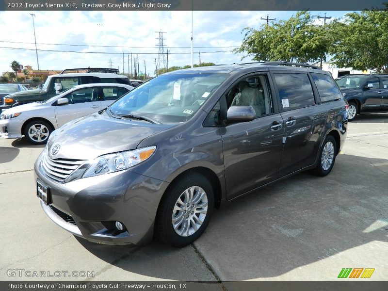 Predawn Gray Mica / Light Gray 2012 Toyota Sienna XLE