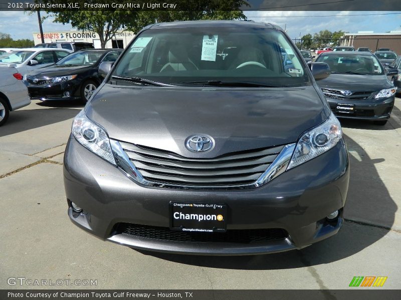 Predawn Gray Mica / Light Gray 2012 Toyota Sienna XLE