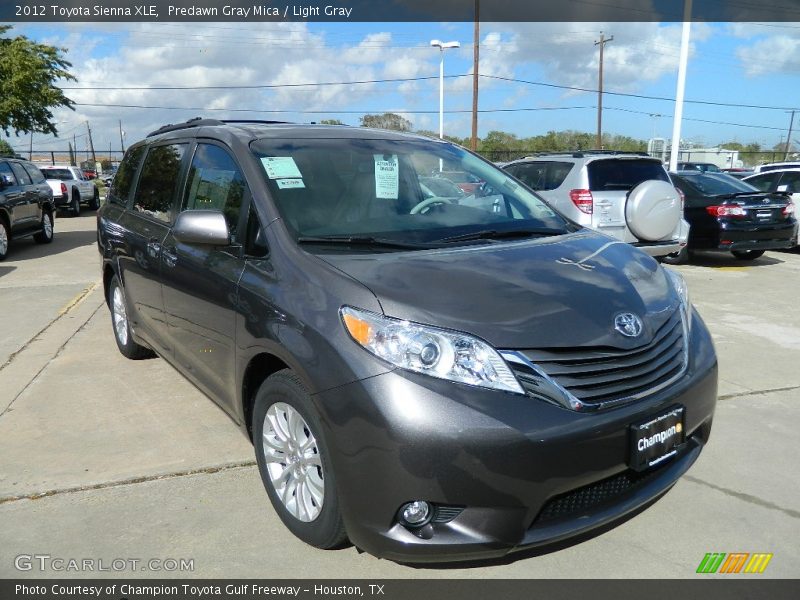 Predawn Gray Mica / Light Gray 2012 Toyota Sienna XLE