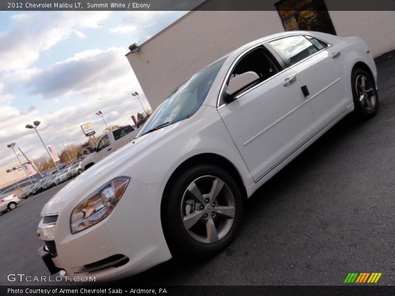 Summit White / Ebony 2012 Chevrolet Malibu LT