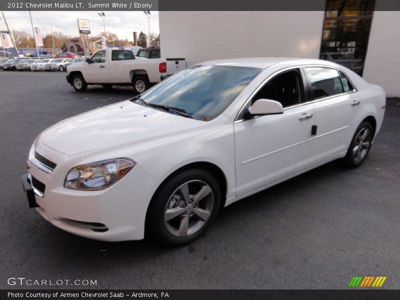 Summit White / Ebony 2012 Chevrolet Malibu LT