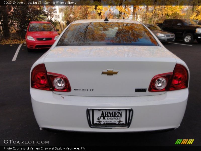 Summit White / Ebony 2012 Chevrolet Malibu LT