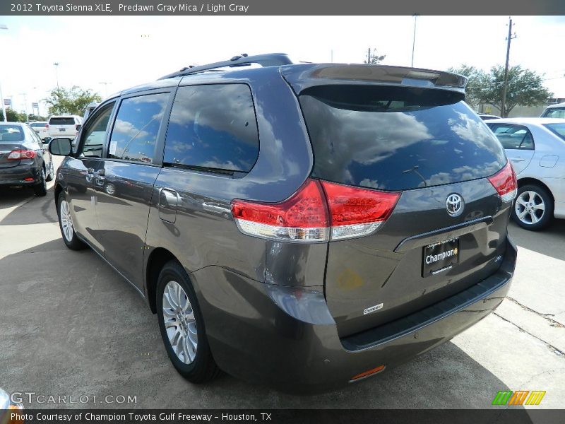 Predawn Gray Mica / Light Gray 2012 Toyota Sienna XLE