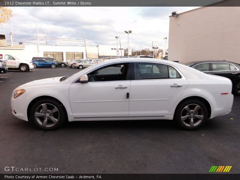 Summit White / Ebony 2012 Chevrolet Malibu LT