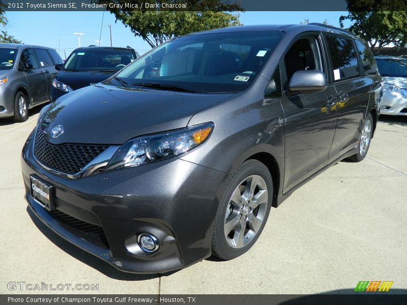 Predawn Gray Mica / Dark Charcoal 2012 Toyota Sienna SE