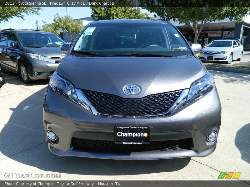 Predawn Gray Mica / Dark Charcoal 2012 Toyota Sienna SE